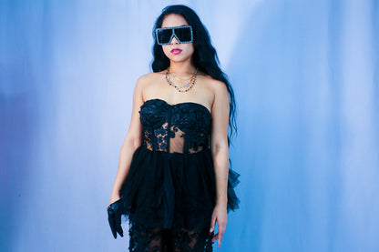 Lace Me Up Tutu Jumpsuit