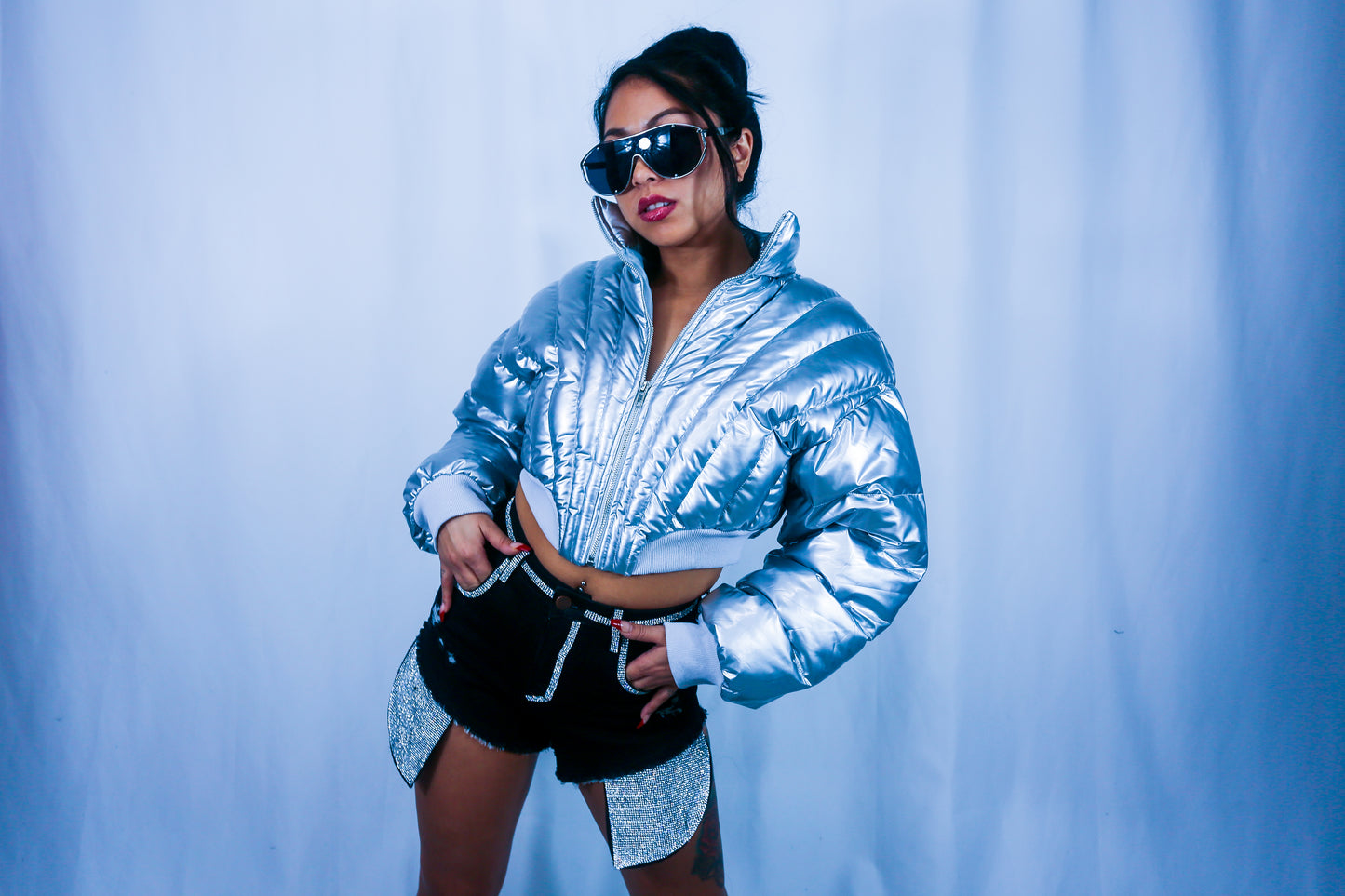 Supernova Bomber Jacket - Silver