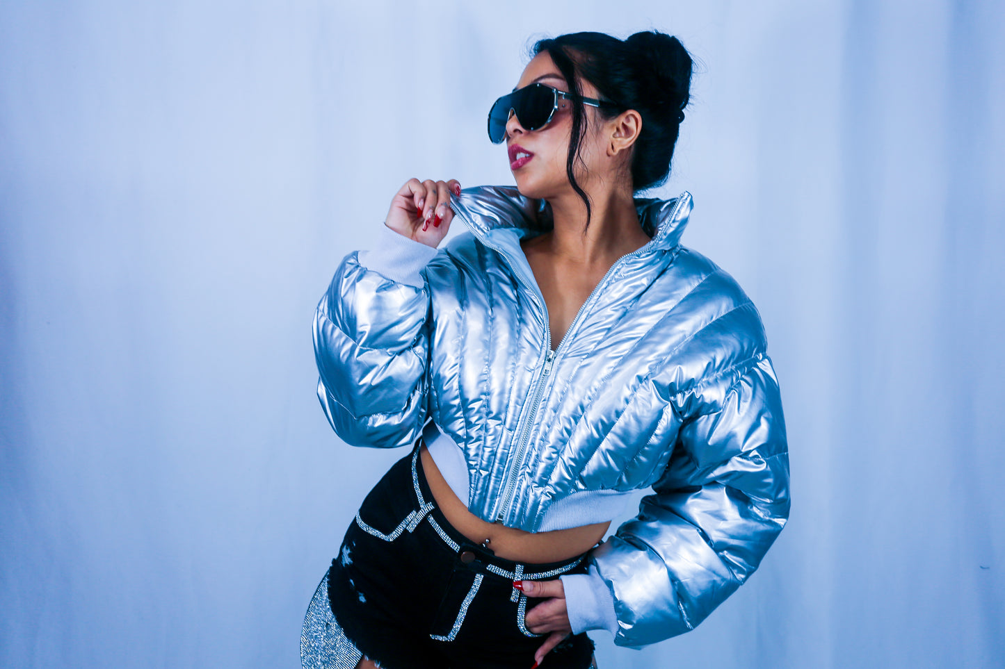 Supernova Bomber Jacket - Silver