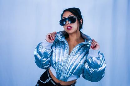 Supernova Bomber Jacket - Silver