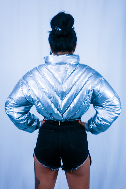 Supernova Bomber Jacket - Silver