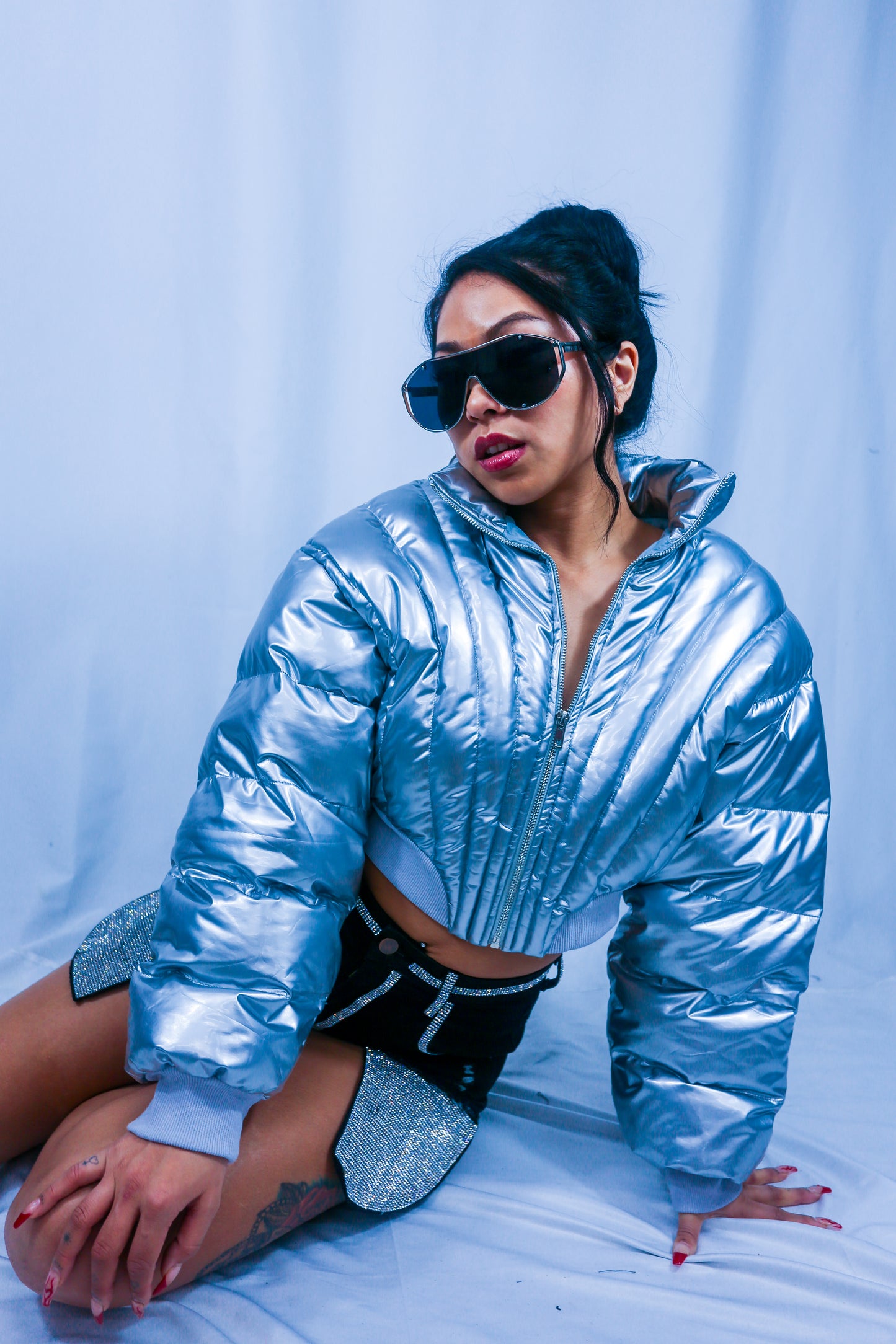 Supernova Bomber Jacket - Silver