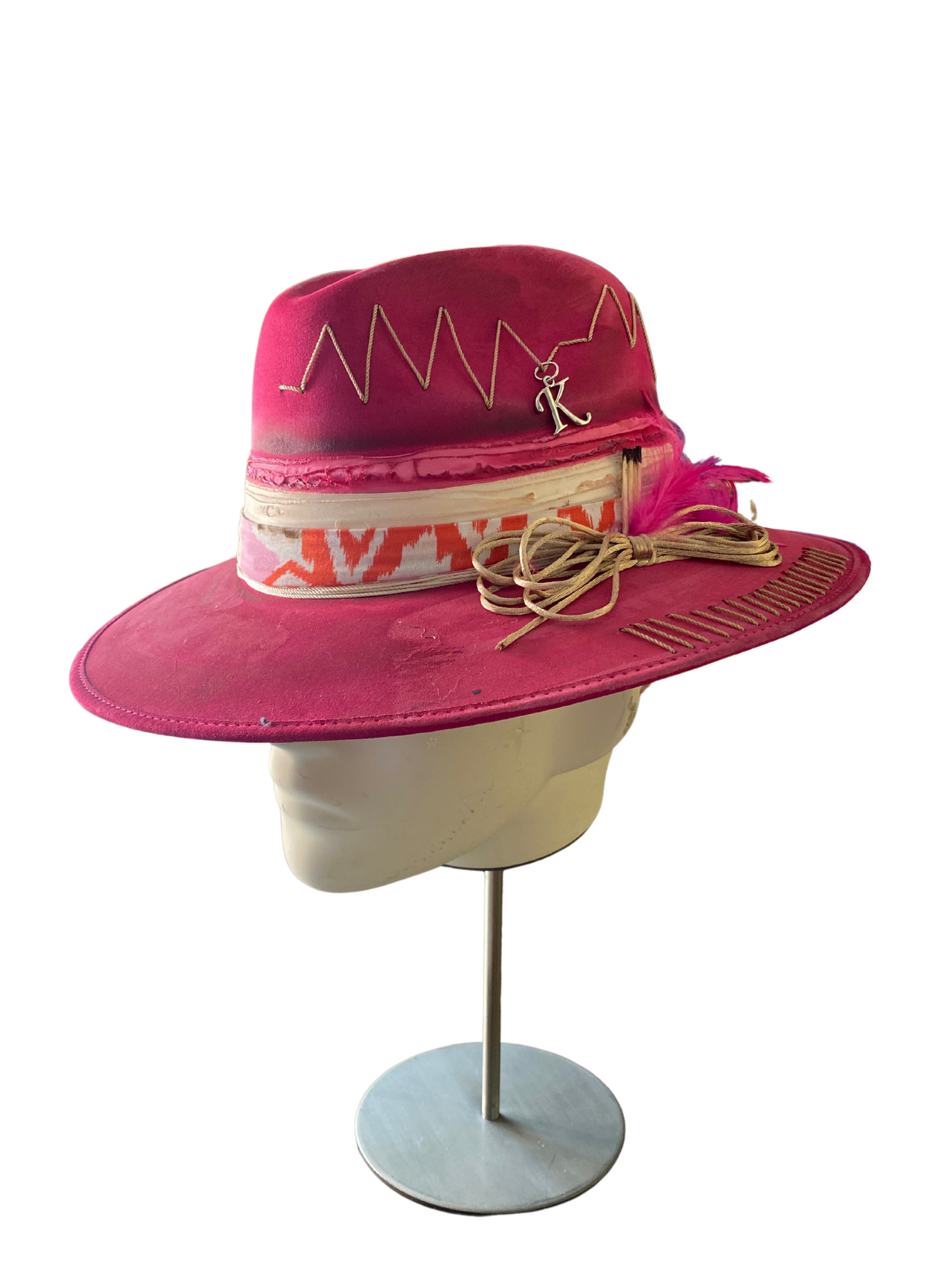 Pink Short Brim Custom Hat