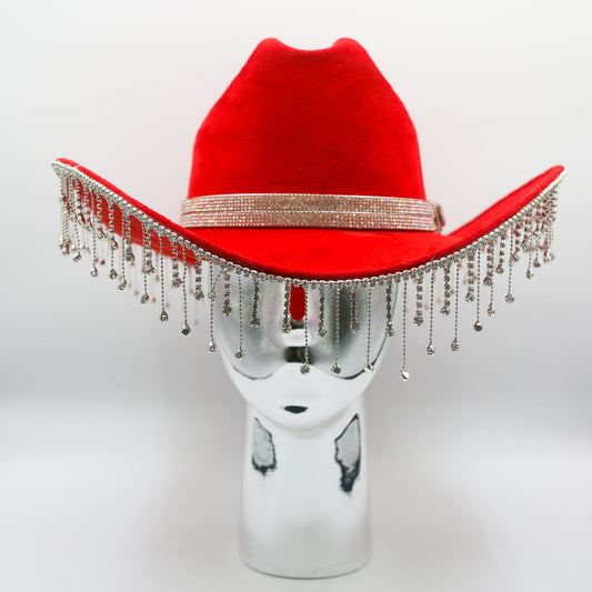 Glam Rodeo Cowgirl Hat - Red