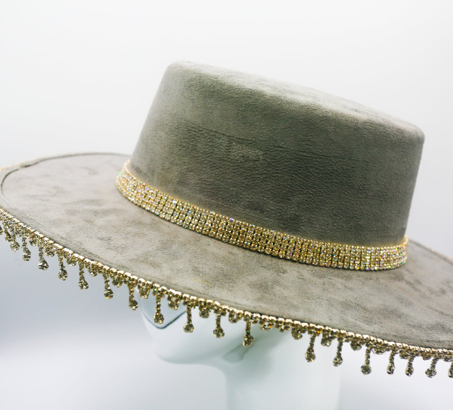 Turin Crystal Fringe Hat