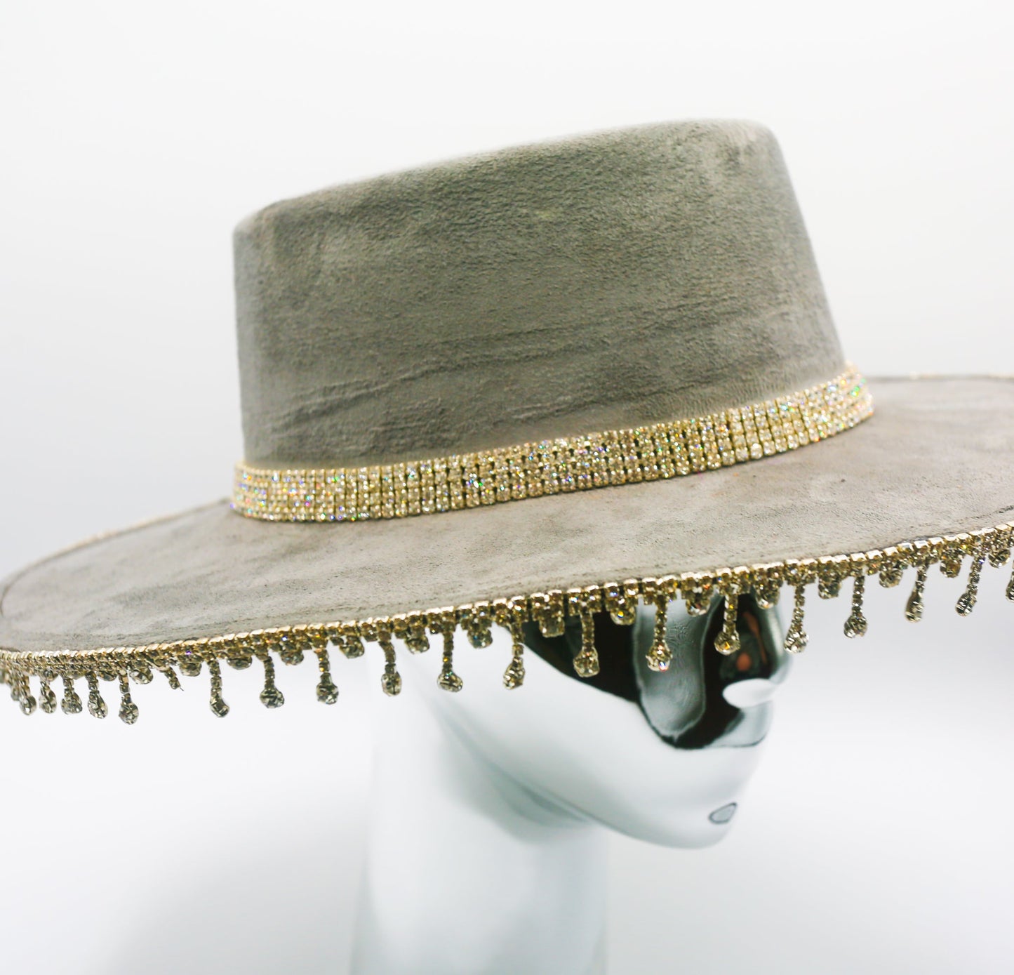 Turin Crystal Fringe Hat